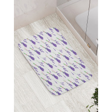 Repeated Lavender Bouquets Bath Mat