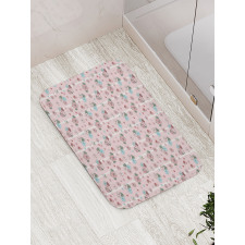 Exotic Colorful Flowers Art Bath Mat