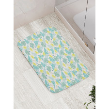 Hawaiian Jungle Leaves Art Bath Mat