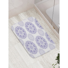 Floral Mandala with Hearts Bath Mat