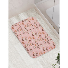 Soft Grunge Hearts Bath Mat