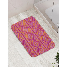 Geometrical Bi-color Folk Bath Mat