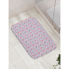 Intertwined Lily Lotus Flora Bath Mat