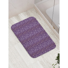 Lavish Curls on Purple Tone Bath Mat