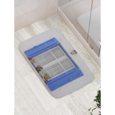 Shutters Flowers Window Bath Mat