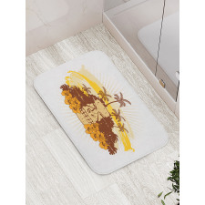 Retro Tropical Tiki Bath Mat