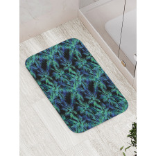 Leaves Dark Background Bath Mat