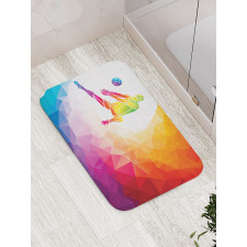 Polygonal Geometric Man Bath Mat