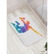 Colorful Spots Abstract Bath Mat