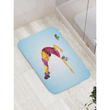 Colorful Modern Player Bath Mat