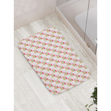 Colored Flowers in Basket Bath Mat