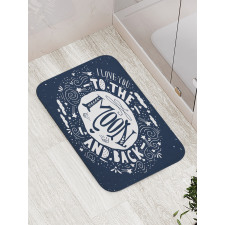 Celestial Bodies Clouds Art Bath Mat