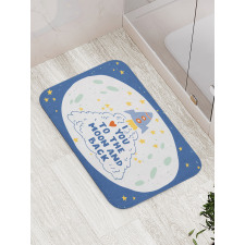 Space Travel Cloud Stars Bath Mat