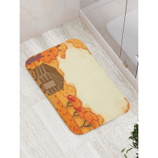 Lodge and Maple Trees Bath Mat