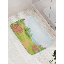 Country Village Cartoon Bath Mat