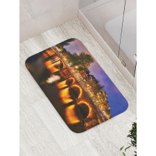 Dutch Canals and Lit Bridges Bath Mat