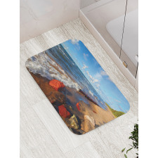 Beachy Summer Scenery Bath Mat