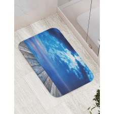 Cloudy View from a Deck Bath Mat