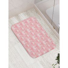 Zentangle Art Love Themed Bath Mat