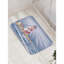 Watchtower Sea Waves Bath Mat