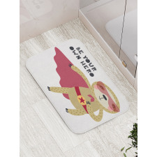 Be Your Own Hero Motto Bath Mat