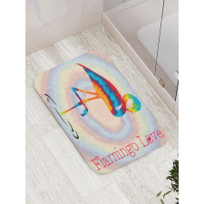 Rainbow Colored Birds Bath Mat