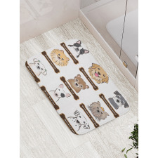 Boston Terrier Dogs Bath Mat