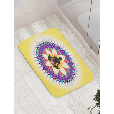 Round Circle Lotus Bath Mat