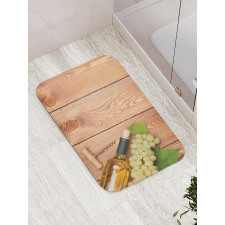 White Grapes Bottle Bath Mat