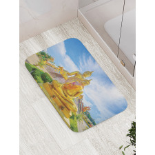 Mediate Statue Building Bath Mat