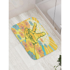 Peace Flowers Bath Mat