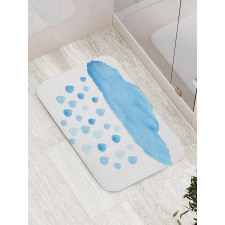 Rain Drops and Cloud Bath Mat