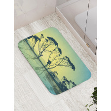 Tree Silhouettes Scenic Bath Mat