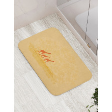 Retro Safari Giraffes Bath Mat