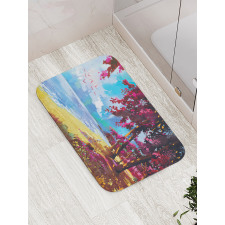 Summer Blossom Trees Bath Mat