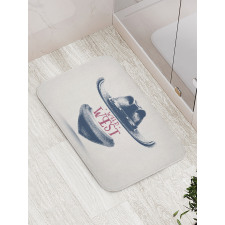 Wild West Cowboy Hat Bath Mat