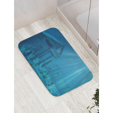 Sun Rays over Ruins Sea Bath Mat