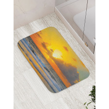 Sunset Beach in Brazil City Bath Mat