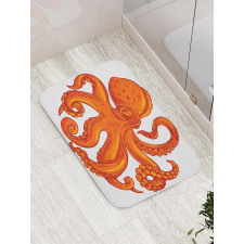 Orange Animal Wildlife Bath Mat