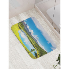 Sky Mountain Landscape Bath Mat