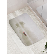 Boat on Lake Nature Bath Mat