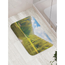Mountain Hill Landscape Bath Mat