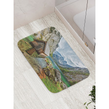 Alpine Mountains View Bath Mat