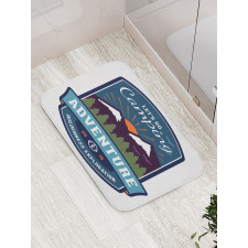 Signboard of Camping Art Bath Mat