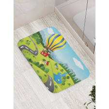 Cartoon Style Sky Bath Mat