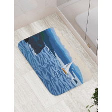 Sailboat on Water Outdoor Bath Mat