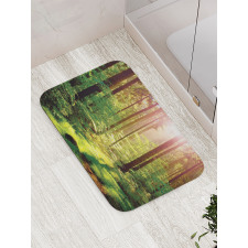 Sunset Moss Woods Trees Bath Mat