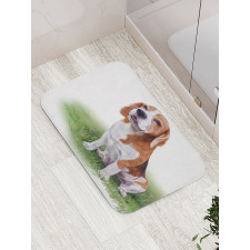 Focused in Mind Dog Sketch Bath Mat