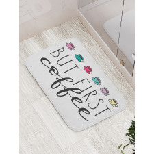 Wording Tiny Cups Bath Mat