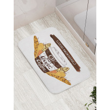 Cup and Leaves Bath Mat